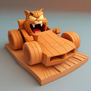 3D модель St Garfield Kart Furious Racing игра (STL)